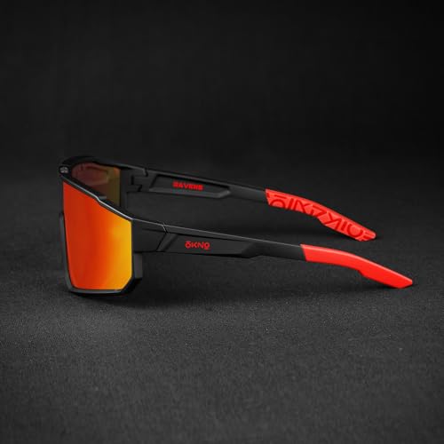 Image of OKNO Eyewearlabs Sunglasses For Men & Women | Polarized Sports Over-Sized Unilens Wrap-Around Branded Stylish Spectacles | 100% UV Protection Shades | Cricket Sports Cycling Driving Trekking & More