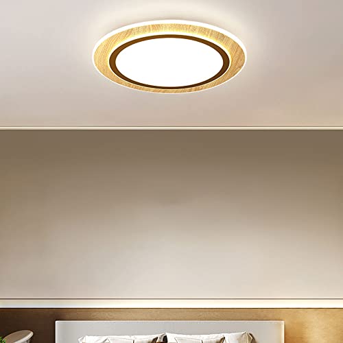 Plafonnier moderne en fer forgé rond avec lampe LED tricolore à intensité variable