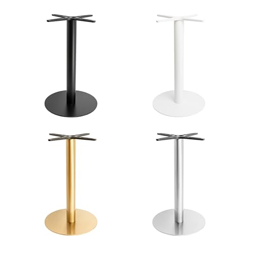 Natural Goods Berlin 1 cadre de table de bistrot simple rond – Cadre de table rond blanc – 14 kg – Pied de table en métal 720 mm – Support pour table...