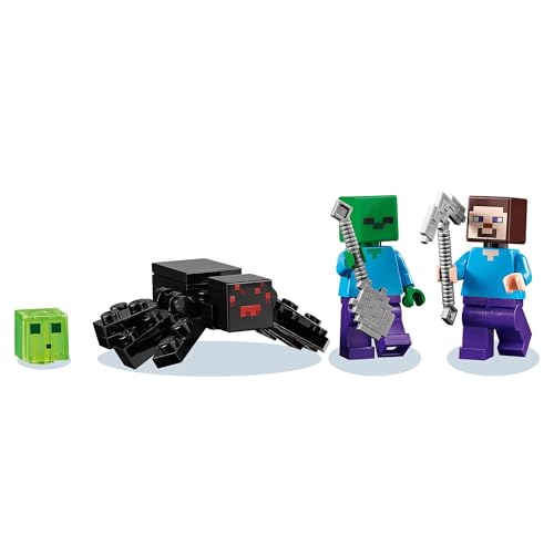 Minecraft La Miniera Abbandonata, Modellino da Costruire con i Personaggi di Steve, Zombie, Ragno e Slime, Giochi Creativi per Bambini e Bambine da 7 Anni, Fan del Videogioco 21166 - Lego - Immagine 6