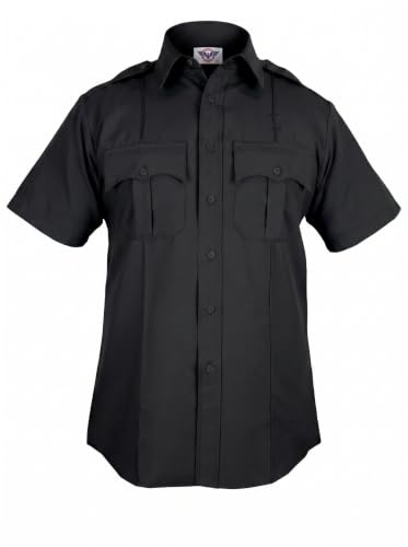 Image of First Class 100% Polyester Short Sleeve Men's Uniform Shirt White