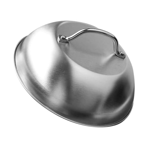 ORFOFE Coperchio Per Padella in Acciaio Coperchio Portatile Multifunzione Accessorio Per Cucina Resistente Facile Da Pulire Maniglia Per Presa Comoda