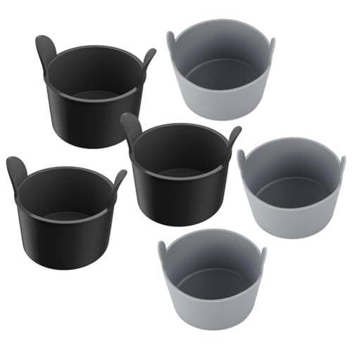 casstaly Molde de Silicona para Huevos de 6 Uds para Freidora de Aire, Moldes de Silicona Antiadherentes para Freidora de Aire, Huevera para Hornear, Utensilios de Cocina