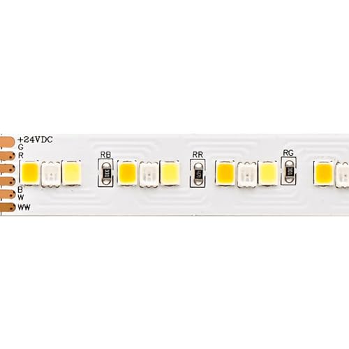 LED Strip RGB/TW, 20W/m, RGB/2300+6500K, 5m, 210 LED/m, IP20, 24V, 1662lm, Ra80