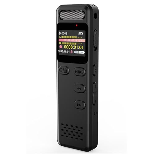 Grabadora digital compacta con diseño largo y continuo anticaída para conferencias, reuniones, aulas, uso al aire libre, grabadora de voz digital