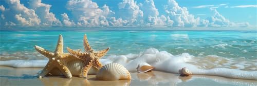 Oujkeef Estrella de mar Pintar por Números Adultos Gran 80x240cm, Pintura por Números Playa, DIY Pintura por Numeros kit Manualidades Adultos, Room Home Decor, Regalos Originales para Mujer -746