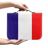 Funda Para Biblia Con Estampado De La Bandera Nacional De Francia Para Hombres Y Mujeres De Piel Sintética Duradera Con Asa Y Cremallera Funda Para Biblia Funda Para Libros Tamaño Grande