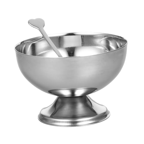 1 Pc Tazza Da Dessert in Acciaio Inossidabile Ciotolina Ciotole Piatto Dessert Dolci D'acciaio Coppa in Metallo Tazza Rotonda Per Budino Calici Insalatiera Ufficio Ciotola Di Ramen