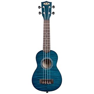 Kala KA-SEMB Ukulélé soprano bleu exotique avec housse (UB-S) - Les Beatles, Paul McCartney, John Lennon, RIngo Starr, George Harrison