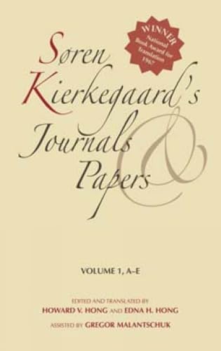 Søren Kierkegaard's Journals and Papers, Volume 1: A-E