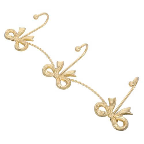 Crochets muraux dorés métalliques de luxe motif nœud de créateur