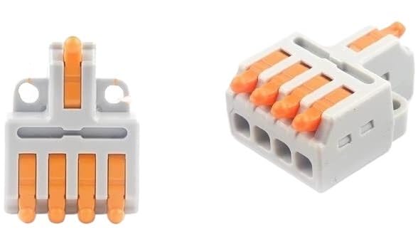 Terminale di connessione rapida, connettori for cavi compatti, connettori for cavi compatti rapidi con giunzione a molla Morsettiera for cablaggio push-in Connessione cavo elettrico domestico(D1 4o,10