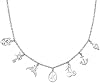 Collar inspirado con 7 dijes de acero inoxidable, cadena para mujer | para el tour The Wild World de Katseye, accesorio de mercancía para conciertos, regalo 2