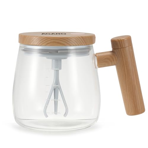 Image of AGARO Self-Stirring Coffee Mug 400ml - Electric Automatic Mixing Cup with Lid, Borosilicate, Rechargeable Operated Blender for Coffee-Milk-Protein Shakes, Portable Mug for Home, Office & Travel