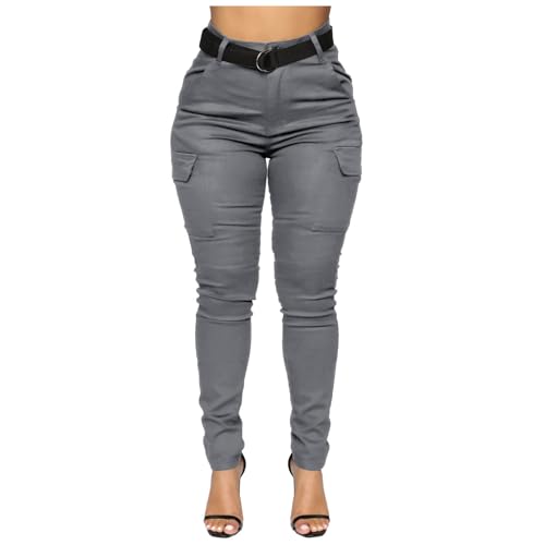 Womens Skinny Jeans High Waisted Cargo Pants Stretchy Slim Fit Comfy Classic Summer Casual Denim Pants with Pockets