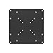 PureMounts Plaque Adaptateur VESA universel pour l'Élargissement des Distances VESA, agrandit de VESA 50x50 jusqu'à 200x200, max. 30kg, noir