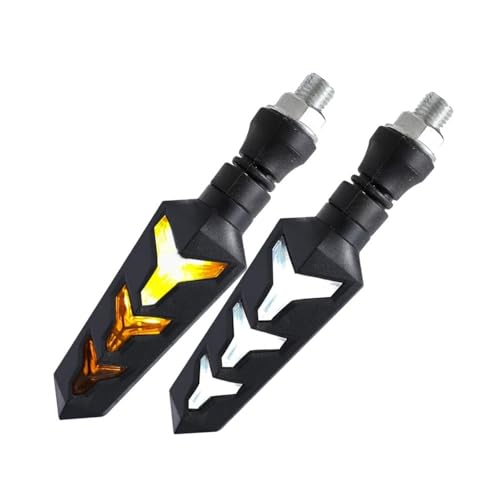 Clignotant moto arête de poisson à flux LED dynamique bicolore