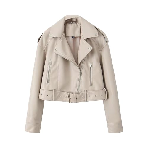 Manteau d'automne vintage de qualité supérieure en simili cuir pour femme