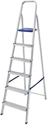 Escada Doméstica De Alumínio 6 Degraus Mor