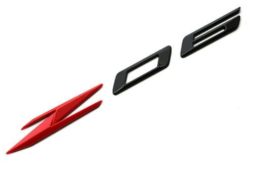 Image of 2Pcs Z06 Emblems 3D Badge Nameplate Letter Compatible with 2023-2024 C8 85623536 OEM Size (Black Red)