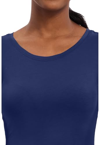 Image of Healing Hands Underscrub Long Sleeve Women Knits Scrub Tops | Soft Cotton Blend Knit, Breathable Stretch Comfort, Machine Wash, Easy Care Fabric, Ideal For Layering Under Scrubs