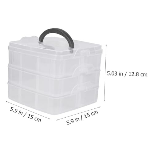 Boîtes de rangement acrylique 3 couches amovibles lot de 2 - 3