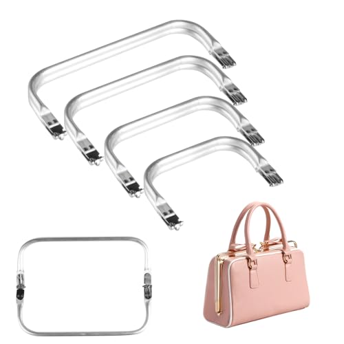 4 Stück Taschenrahmen Verschluss, Taschenverschluss für Häkeltaschenverschlüssen, Taschenbügel zum Einnähen, Taschen Verschluss für DIY Geldbeutel Taschenherstellung Taschenzubehör(4 Größen)