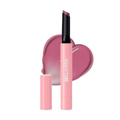 BELLAVITA All Hearts Lip Plumper | Hydrating Plumping Gloss | Natural Tint & Shine | BellaMood Tech | Paraben Free Lip Gloss | Pink Promise | 1.2g