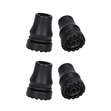 supregear Rubber Ferrules for Walking Sticks (4-Pack), 19mm Non-Slip Replacement Cane Tip for Standard Walking Stick Folding Cane Crutch Accessory, End Caps Stoppers Tips