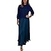 Sweater Dress for Women Long Sleeve Crewneck Pullover Patchwork Fall Winter Maxi Dress Fashion Casual Loose Clothes S-3XL Blue