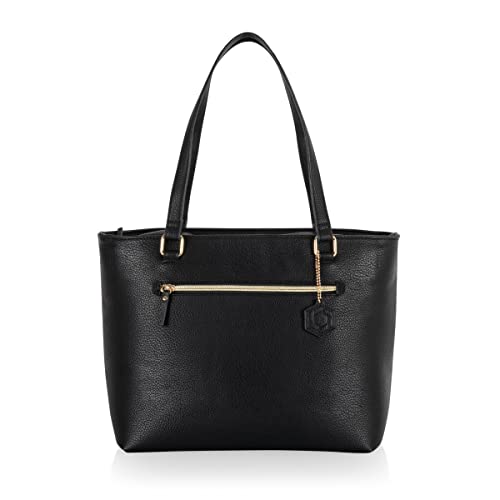 Oniva - A Picnic Time Brand - Uptown Cooler Tote Bag - Insulated Lunch Bag - Stylish Beach Bag Soft Cooler, (Black) #TOP19