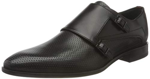 HUGO Appeal_Monk_prpl, Mocas�n Monkstrap Hombre, Negro1, 42 EU