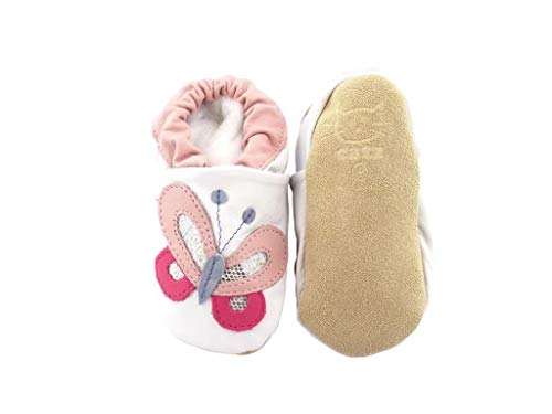 PANTUFA NICKY BORBOLETA BRANCA/ROSA