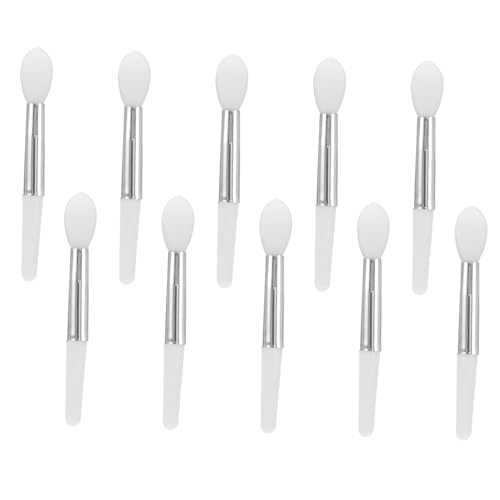 Ipetboom 10pcs Set Mini Lip Brushes with Transparent Storage Box Soft Silicone Lipstick Applicator for Precise Makeup Application for Gloss and Lip Care