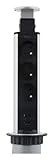 Otio - Bloque De Multiplicación Empotrable 3 Tomas 16A 2P+T & 2 USB - Sistema Push para Cocina O Oficina - Carga Rápida 2100mA - Integración Discreta - Gris - 60mm