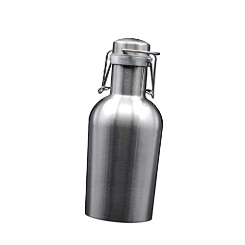 XWOZYDR Bouteilles en acier inoxydable avec embouts Stopper - Bouteilles Flip Top eau, idéal for la maison de brassage, de la bière artisanale, tasse de café Voyage (Size : M) - Image 7