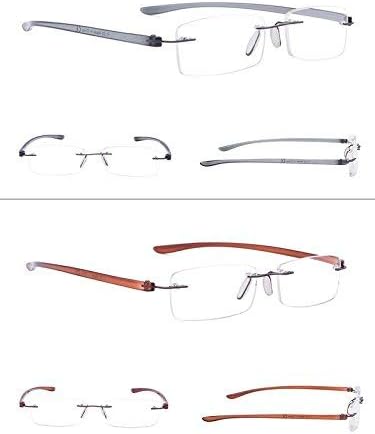 Miniatura 6 de Paquete de 7 lentes de lectura sin montura con lentes pequeños, a la moda, para hombres y mujeres