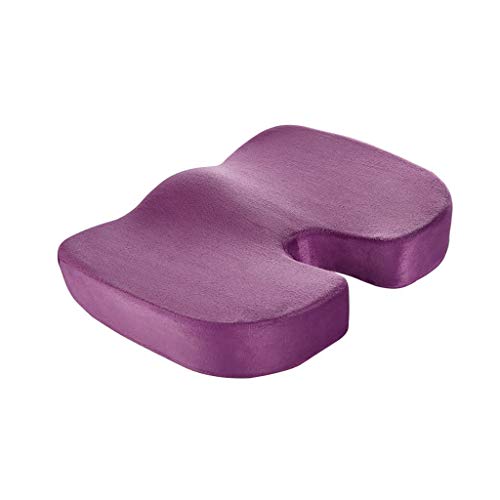 VOCD Cojines De Asiento - Cojín Ortopédico De Espuma Viscoelástica para La Ciática, Dolor De Cadera - Alivio De Presión En La Parte Posterior De La Silla O Silla De Ruedas De Su Oficina - Gris