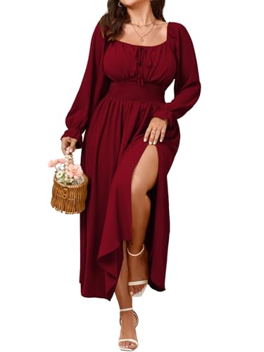Image of SHESTARR Women's Plus Size Dress Long Sleeve Milkmaid Dress