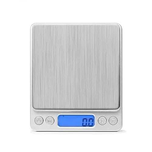 Básculas Digitales, Báscula de cocina digital de bolsillo de acero inoxidable, balanza electrónica de 0,1/3000 g