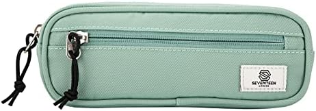 SEVENTEEN LONDON  Modern Urban Pastel Green 'Mitcham' Pencil Case in a Classic Slim Simple Design  Perfect for School
