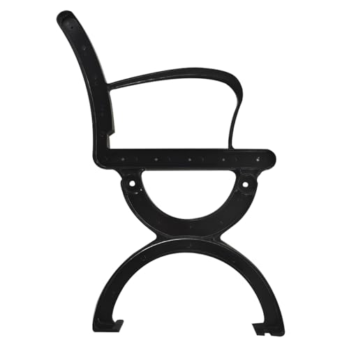 Koncey Bankbeine Metall Schwarz Parkbank Ersatzteile Ersatz Stuhlfüße Bankgestell Outdoor Bank Gestell für Garten, Spielplatz(A)