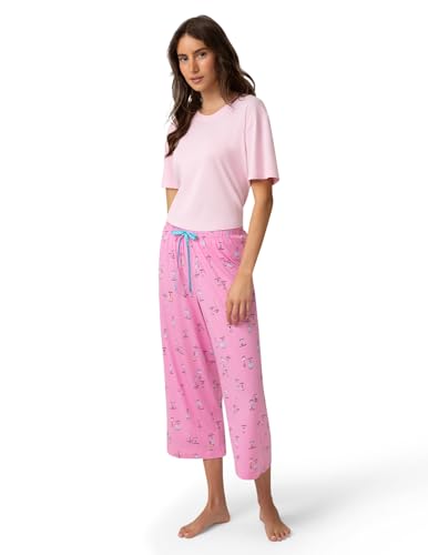 Image of HUE Women's Summer Vacation Pajama Separates, Soft, Whimsical Print Pjs with Tropical Beach Themes, Flip Flops, Cocktails