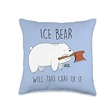 We Bare Bears Take Care of It Throw Pillow, 16x16, Multicolor