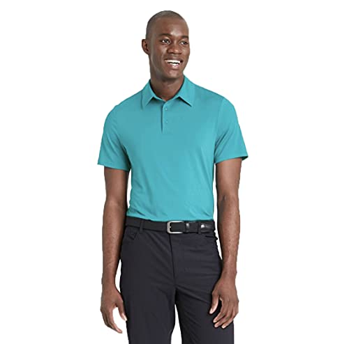 All in Motion Men's Golf Polo Shirt - (Deep Turquoise, Small)