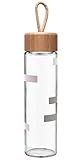 Ello Thrive 20oz Glass Water Bottle with Bamboo Lid (Dashing)