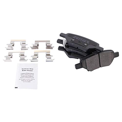 Image of TRQ Rear Brake Pad and Rotor Set Semi Metallic Solid Rotors | For 2008-2012 Chevrolet Malibu 2005-2010 Cobalt Pontiac G6 2004-2007 Saturn Ion 2007-2009 G5 2007-2009 Aura 2008-2010 HHR
