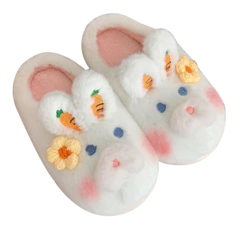 Epsion Women's Fuzzy Cartoon Cotton Slippers Cute Animal Fluffy Winter Plush House Shoes