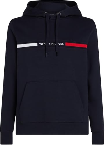 Tommy Hilfiger Herren Hoodie Chest Insert mit Bauchtasche, Blau (Desert Sky), 3XL – Ansicht 5