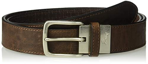 Tommy Bahama Men's 100% Leather Reversible Belt, brown, 38